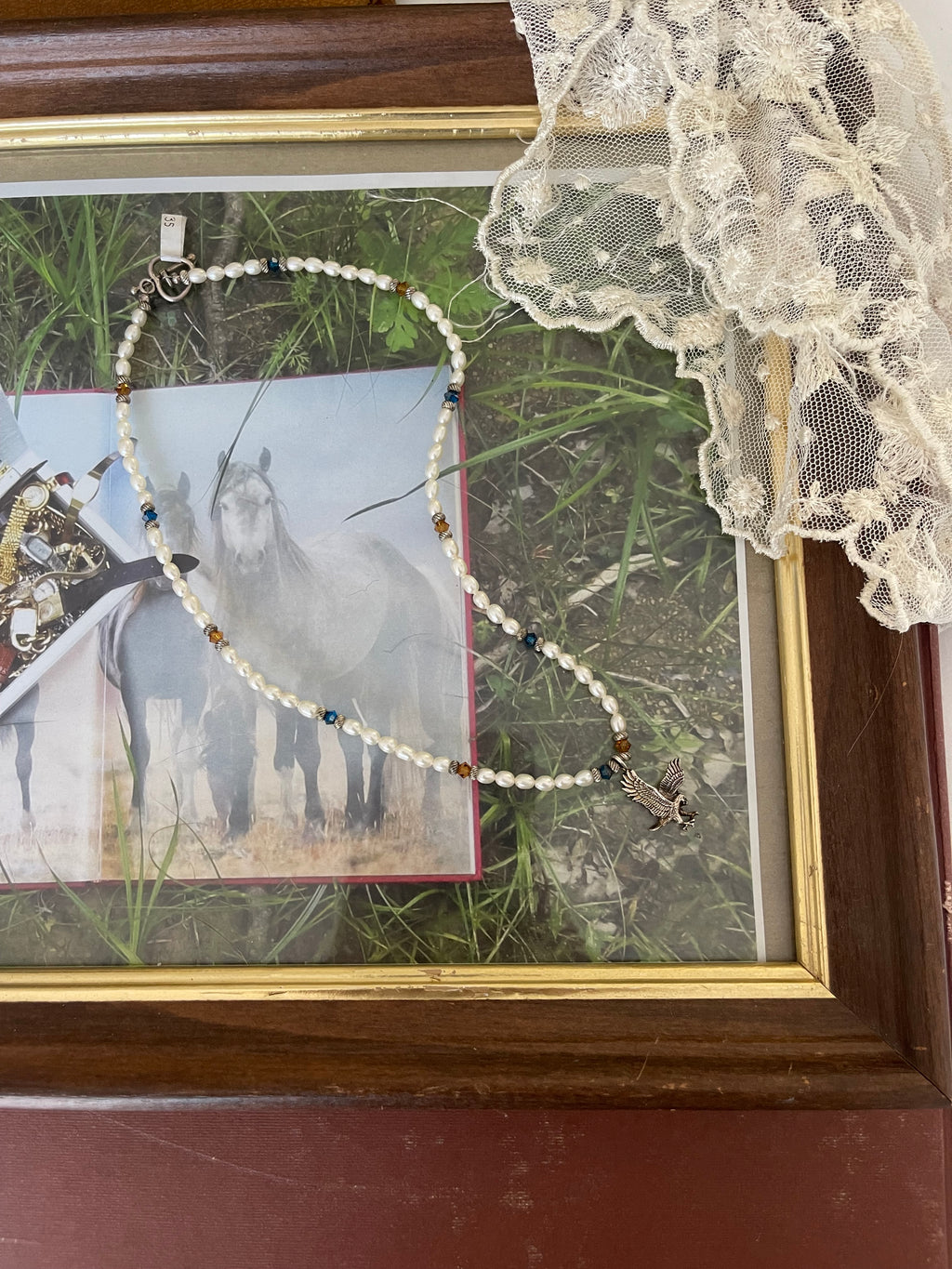 Hawk 925 pearl necklace