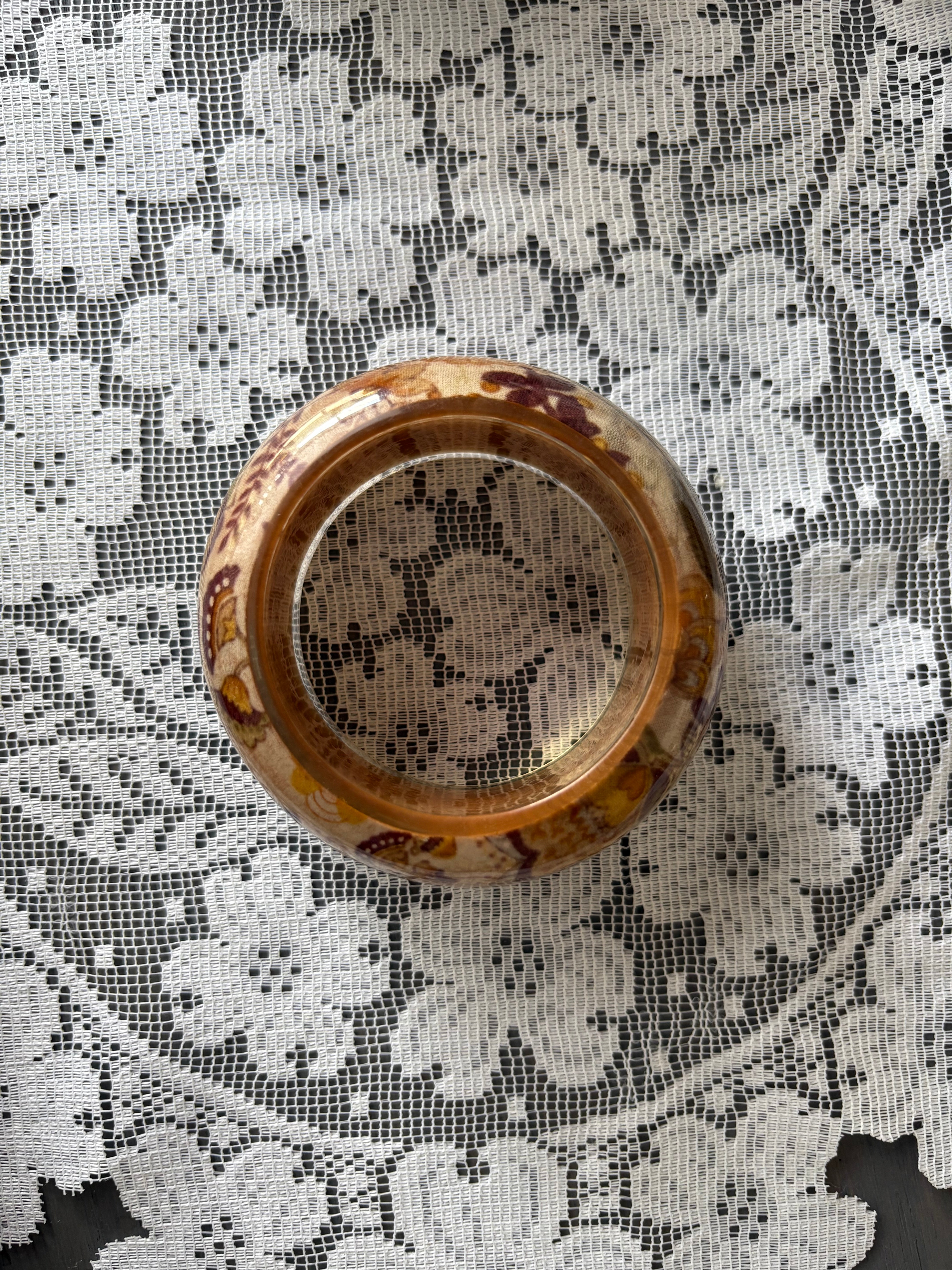 Lucite floral Bangle
